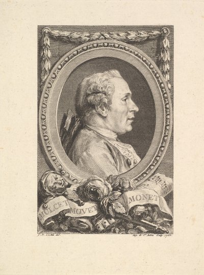 Porträt von Jean Monnet, 1765 von Augustin de Saint Aubin