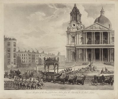 Trauerzug von Admiral Lord Nelson vom Admiralty zum St. Paul