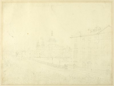 Studie für Feuer in London, aus Microcosm of London von Augustus Charles Pugin