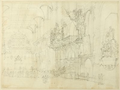 Studie für Guild Hall, aus Microcosm of London von Augustus Charles Pugin