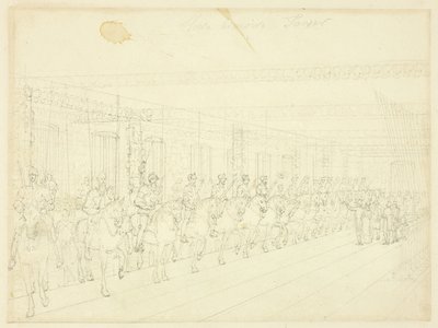Studie für den Rüstungsturm, aus Mikrokosmos von London von Augustus Charles Pugin