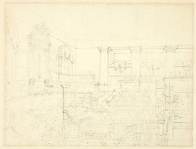 Studie für Old Bailey, aus Microcosm of London von Augustus Charles Pugin