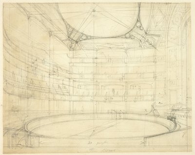 Studie für Royal Circus, aus Microcosm of London von Augustus Charles Pugin
