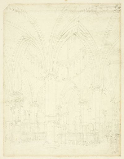 Studie für die Temple Church, aus Microcosm of London von Augustus Charles Pugin