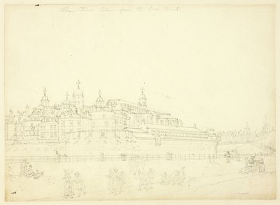 Studie für Der Turm vom Neuen Münzamt, aus Microcosm of London von Augustus Charles Pugin