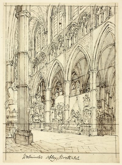 Studie für Westminster Abbey, aus Microcosm of London von Augustus Charles Pugin
