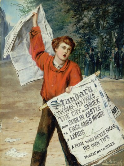 Zeitungsjunge von Augustus Edward Mulready