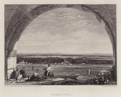Damaskus (Farblithographie) von Augustus Wall (after) Callcott