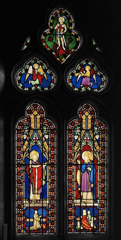 Heiliger Augustinus und Heiliger Gregor, Ostfenster der Kapelle von Augustus Welby Northmore Pugin