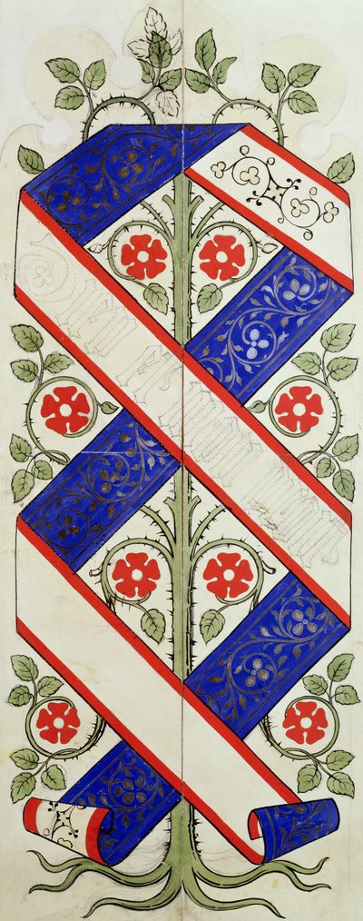Tapetendesign für die Bibliothek des House of Lords von Augustus Welby Northmore Pugin