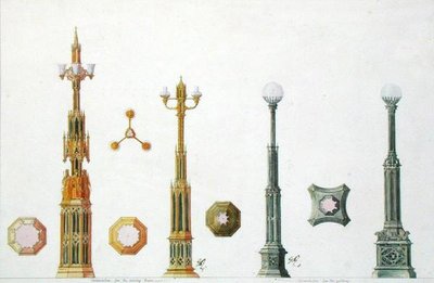 Entwürfe für Kandelaber im Windsor Castle von Augustus Welby Pugin