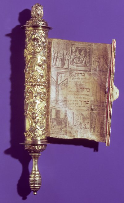 Megillah (Esther-Rolle) in einem Silbergehäuse, Wien, ca. 1715 von Austrian School