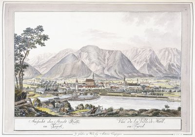Ansicht von Hall in Tirol, 1779-1792 von Austrian School