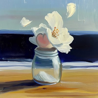 Küstenblume im Glas von Avanesova Elena
