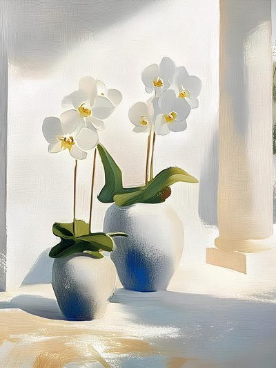 Elegante Weiße Orchideen von Avanesova Elena