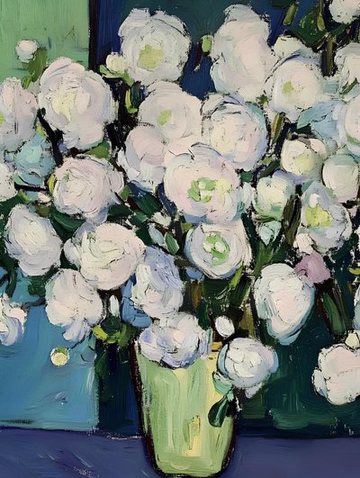 Malerische weiße Blumen von Avanesova Elena