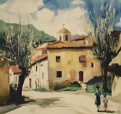 Ruhiger Dorfweg von Avanesova Elena
