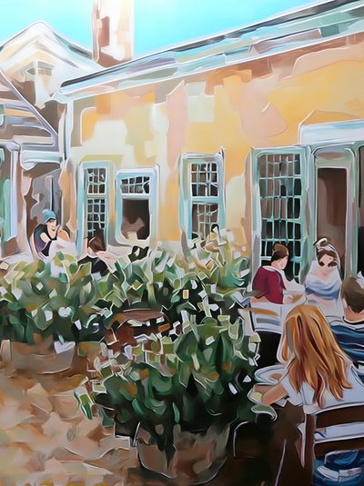 Sommer Café Terrasse von Avanesova Elena