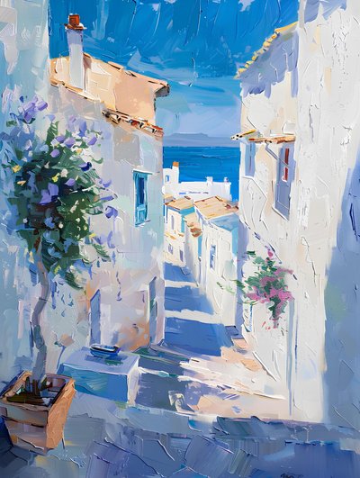 Sonnige Dorfstraße von Avanesova Elena
