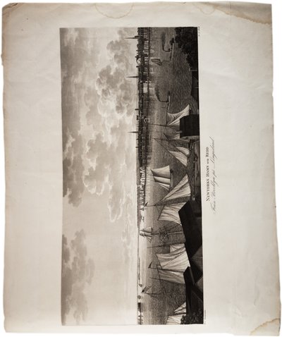New Yorker Hafen, von Brooklyn nach Long Island, aus einem Atlas der Vereinigten Staaten, 1824 von Axel Leonhard Klinckowström