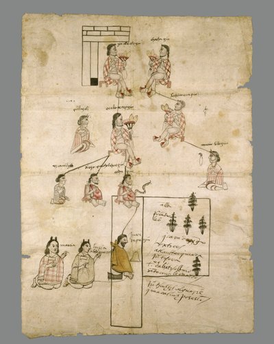 Seite eines aztekischen Landregisters, ca. 1575 von Aztec