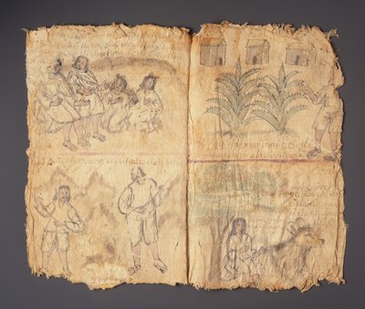 Techialoyan-Codex, Coyotepec Coyonazco, Mexiko von Aztec