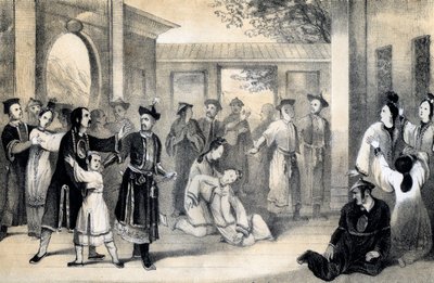 Die Chinesen, die von den Tataren nach ihrer Eroberung durch Zinguis-Khan als Sklaven verkauft wurden, 1847 von B Clayton