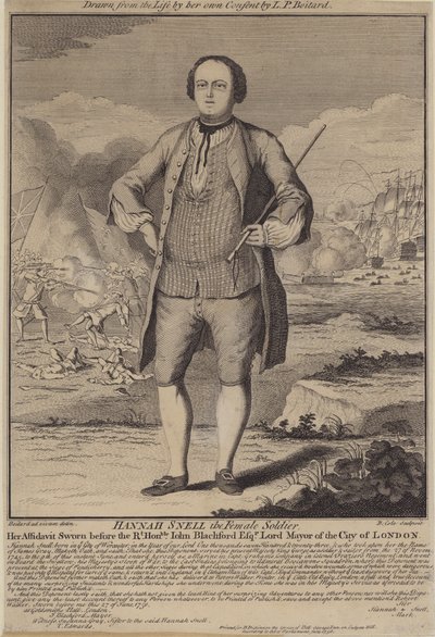 Hannah Snell, die Soldatin (Gravur) von B. Cole