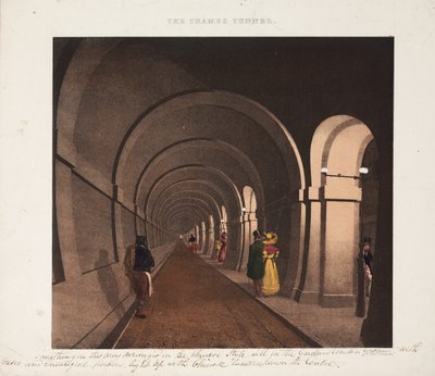 Der Themse-Tunnel, graviert von J.D. Harding, ca. 1835 von B. after Dixie