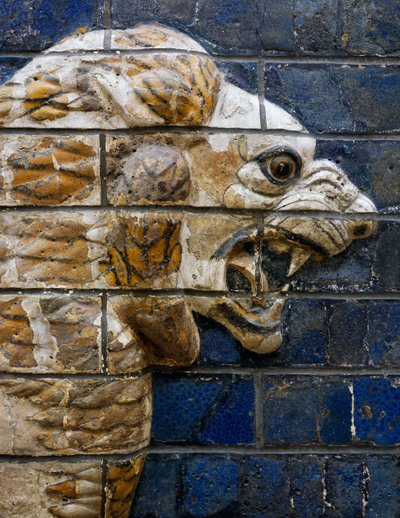 Löwenkopf (Detail) von Babylonian