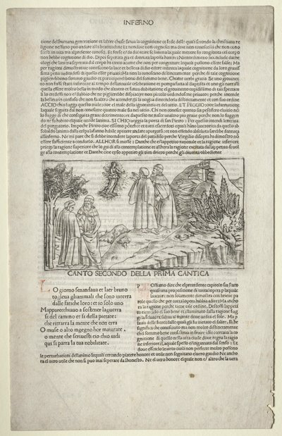 Dante und Virgil mit der Vision von Beatrice, ca. 1481-1485 von Baccio Baldini