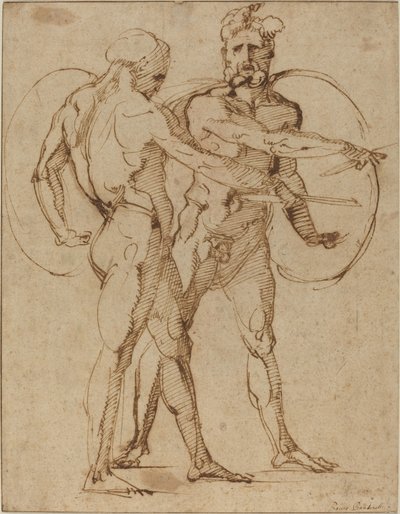 Zwei männliche Akte, um 1520 von Baccio Bandinelli