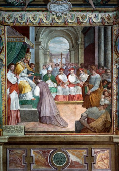 Celestine III. weiht den ersten Bischof von Viterbo (Detail) von Baldassare Croce