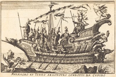 Meleagro und Tideo, Argonauten geführt von Cupido von Balthasar Moncornet after Remigio Cantagallina