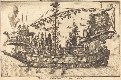 Orfeo geführt von Bacchus von Balthasar Moncornet after Remigio Cantagallina