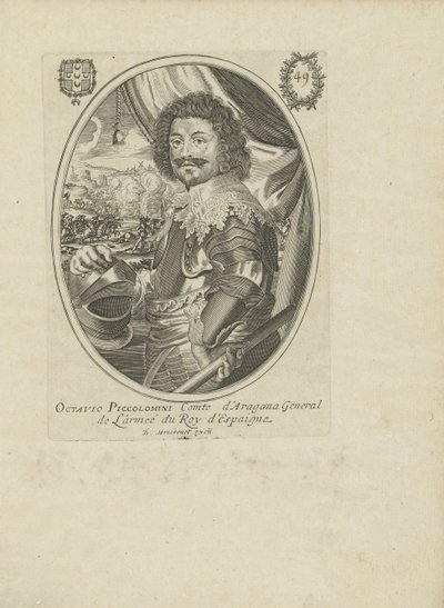 Porträt von Prinz Octavio Piccolomini 1599-1656, Herzog von Amalfi, um 1650 von Balthazar Moncornet