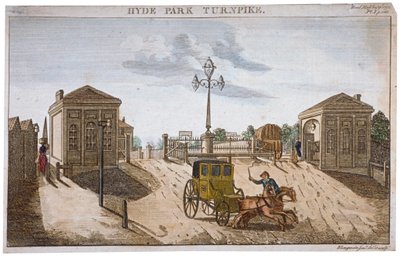Ansicht von Hyde Park Corner Turnpike, Westminster, London von Barak Longmate Jr