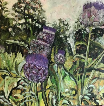 Lila Artischockengarten von Barbara Piatti
