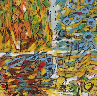 Lebendige abstrakte Landschaft von Barbara Piatti