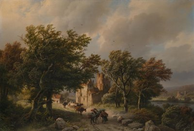 Der Windstoß von Barend Cornelis Koekkoek
