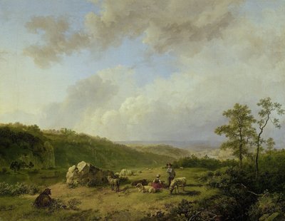 Landschaft mit drohendem Regensturm von Barend Cornelis Koekkoek