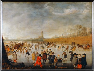 Eislaufen in Kampen von Barent Avercamp