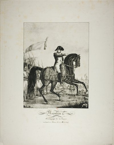 Napoleon begleitet von seinen guten Männern, Rückkehr nach Frankreich am 1. März 1815 von Baron François Pascal Simon Gérard