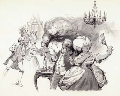 Perücken in Flammen von Barrie Linklater