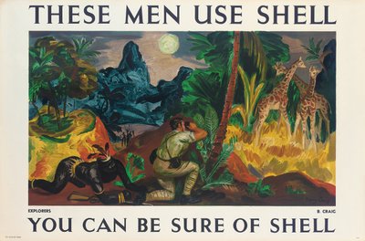 Werbeplakat für Shell von Barry Craig