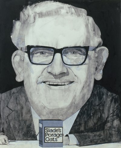 Porträt von Ronnie Barker, Illustration für The Listener, 1970er von Barry Fantoni
