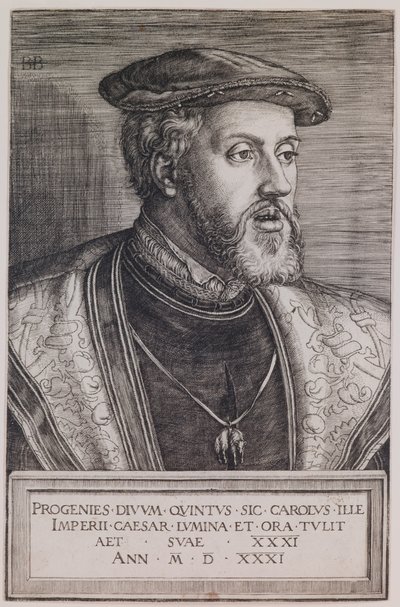 Porträt von Karl V. von Barthel Beham