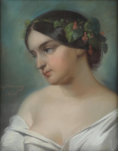 Eugène Demarquay Porträt eines Mädchens 1850 von Barthelemy Eugene Demarquay