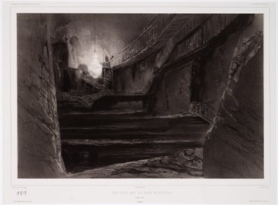 Ansicht in den Minen von Wieliczka, Polen, 20. März 1840, graviert von Sabatier von Barthelemy after Lauvergne