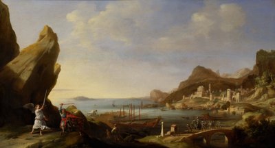 Küstenlandschaft mit Bileam und dem Esel von Bartholomeus Breenbergh